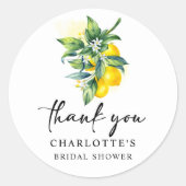 レモンシトラスブライダルシャワー ラウンドシール (正面)