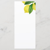 レモンシトラスブランチグリーンリーブライダルシャワー メニュー (裏面)