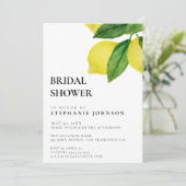 レモンシトラスブランチグリーンリーブライダルシャワー 招待状 (スタンド正面)