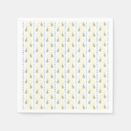 レモンシトラスブルー&イエローアマルフィ地中海の スタンダードカクテルナプキン