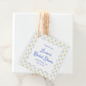 レモンシトラスブルー&イエローブライダルシャワーサンキュー フェイバータグ (インサイチュ)