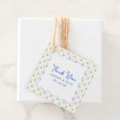 レモンシトラスブルー&イエロー結婚ズサンキュー フェイバータグ (インサイチュ)