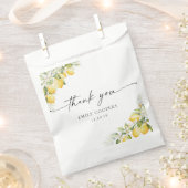 レモンシトラスベビーシャワーフェイバーバッグ フェイバーバッグ (クリップ留めされた状態)