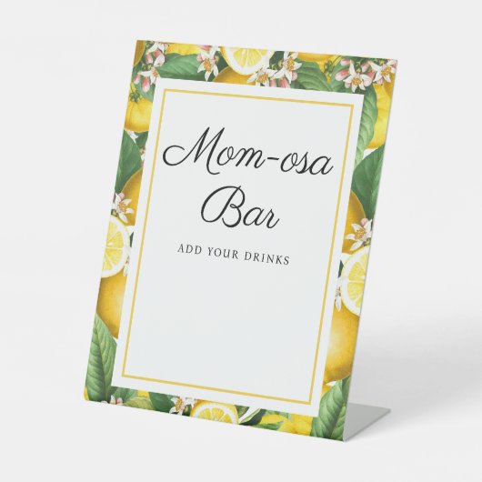レモンシトラスベビーシャワーマムオーサバー 台座サイン (正面)