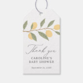 レモンシトラスベビーシャワーメッセージカード ギフトタグ (正面)