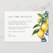 レモンシトラスポジタイタリアンノ結婚ーズ エンクロージャーカード (正面)