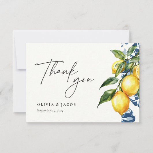 レモンシトラスポジタイタリアンノ結婚ーズ サンキューカード (正面)