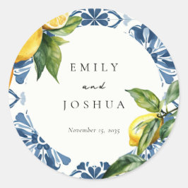 レモンシトラスポジタイタリアンノ結婚ーズ ラウンドシール