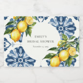 レモンシトラスポジターノイタリアンブライダルシャワー リキュールボトルラベル (シングルラベル)