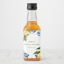 レモンシトラスポジターノイタリアンブライダルシャワー リキュールボトルラベル