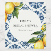 レモンシトラスポジターノイタリアンブライダルシャワー ワインラベル (シングルラベル)