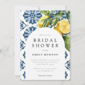 レモンシトラスポジターノイタリアンブライダルシャワー 招待状 (正面)