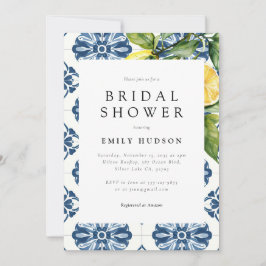 レモンシトラスポジターノイタリアンブライダルシャワー 招待状