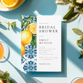 レモンシトラスポジターノイタリアンブライダルシャワー 招待状