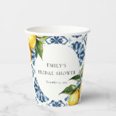 レモンシトラスポジターノイタリアンブライダルシャワー 紙コップ (正面)