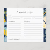 レモンシトラスポジターノブライダルシャワーレシピカード (正面)