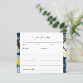 レモンシトラスポジターノブライダルシャワーレシピカード