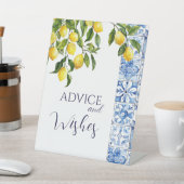 レモンシトラスポジターノブルータイルアドバイスウィッシュ 台座サイン (インサイチュ)