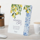 レモンシトラスポジターノブルータイルズミモザバー 台座サイン (インサイチュ)