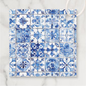 レモンシトラスポジターノブルータイルブライダルシャワー フェイバータグ (裏面)