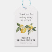 レモンシトラスメインスクイーズブライダルシャワー ギフトタグ (正面)