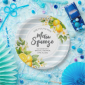 レモンシトラスメインスクイーズブライダルシャワー ペーパープレート (パーティー)