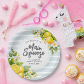 レモンシトラスメインスクイーズブライダルシャワー ペーパープレート (パーティー)