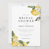 レモンシトラスメインスクイーズブライダルシャワー 招待状 (正面)