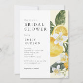レモンシトラスメインスクイーズブライダルシャワー 招待状 (正面)