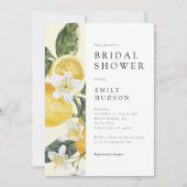 レモンシトラスメインスクイーズブライダルシャワー 招待状 (正面)