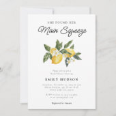 レモンシトラスメインスクイーズブライダルシャワー 招待状 (正面)