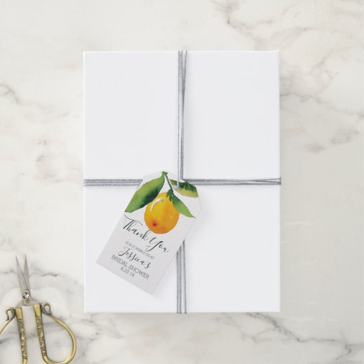レモンシトラスメッセージカード ギフトタグ (より糸付き)