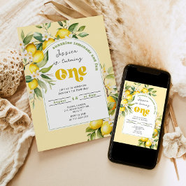 レモンシトラスメディテラニア1歳の誕生日 招待状