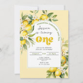 レモンシトラスメディテラニア1歳の誕生日 招待状 (正面)