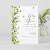 レモンシトラスモダンベビーシャワー 招待状 (スタンド正面)
