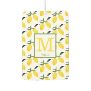 レモンシトラスモノグラム名 カーエアーフレッシュナー