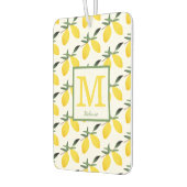 レモンシトラスモノグラム名 カーエアーフレッシュナー (左)