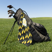 レモンシトラスモノグラム名 ゴルフタオル (グリーン)