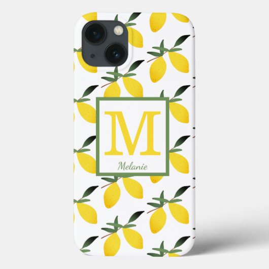 レモンシトラスモノグラム名 Case-Mate iPhoneケース (裏面)