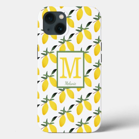レモンシトラスモノグラム名 Case-Mate iPhoneケース (裏面)