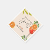 レモンシトラスラブアットファーストスピリッツブライダルシャワー スタンダードカクテルナプキン (角)