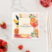 レモンシトラスラブアットファーストスピリッツブライダルシャワー スタンダードカクテルナプキン (インサイチュ)