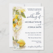 レモンシトラスリモンチェロイタリアのデスティネーション結婚式 招待状 (正面)