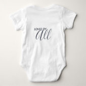 レモンシトラスリースベビーシャワーギフトモノグラム ベビーボディスーツ (裏面)