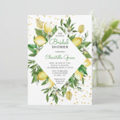 レモンシトラス地中海のイタリアブライダルシャワー 招待状 (スタンド正面)