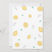 レモンシトラス地中海のサマーベビーシャワー 招待状 (裏面)