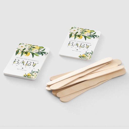 レモンシトラス地中海の植物性ベビーシャワー ハンドファン (組立なし)