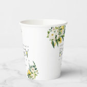 レモンシトラス地中海の植物性ベビーシャワー 紙コップ (左)