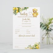 レモンシトラス夏の赤ちゃんシャワーゲーム (スタンド正面)