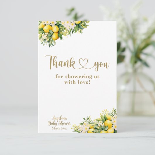 レモンシトラス夏の赤男女兼用ちゃんシャワー サンキューカード (スタンド正面)